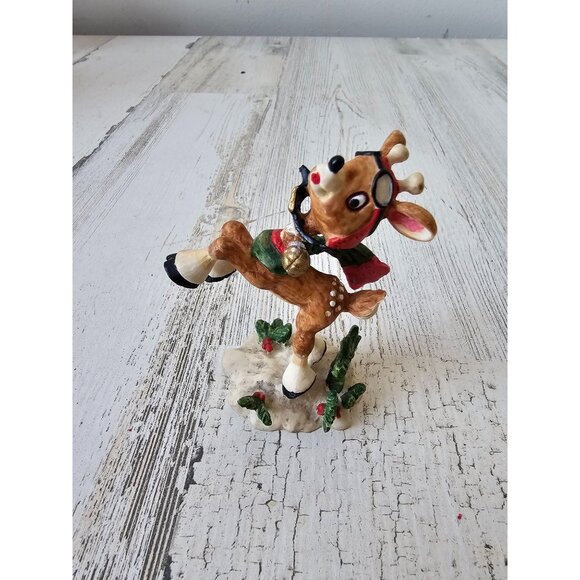 Enesco Prince reindeer North Pole village deer ziminecki 1986 figurine Xmas deco - Picture 1 of 7